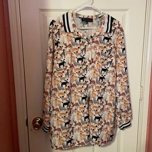 Eloquii dog print blouse